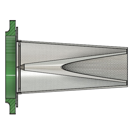 Inline Conical Strainers and Filters for LNG Compressor Station Protection