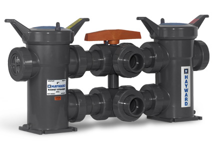 Hayward Flow Control Duplex Basket Strainers in PVC