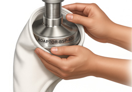 Open Filtration Adaptor Heads for Filter Bags