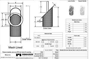 Replacement Strainer Baskets Angled